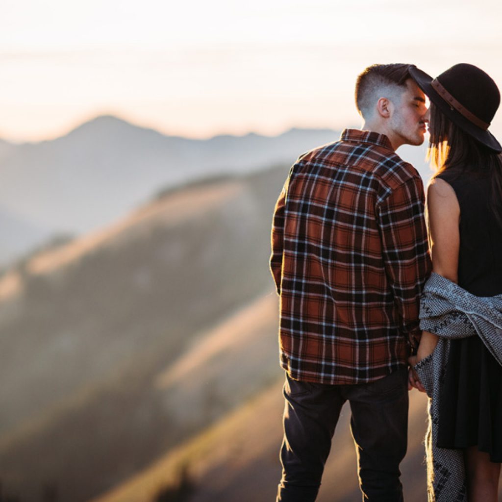 25 Couple kissing at sunset in port angeles - Port Angeles Wedding ...